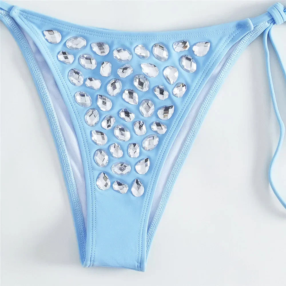 Rhinestone Decoration Bikini